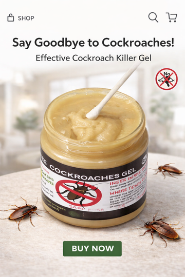 Instant Cockroach Killer Gel – Results in Just 4–8 Hours ⚡