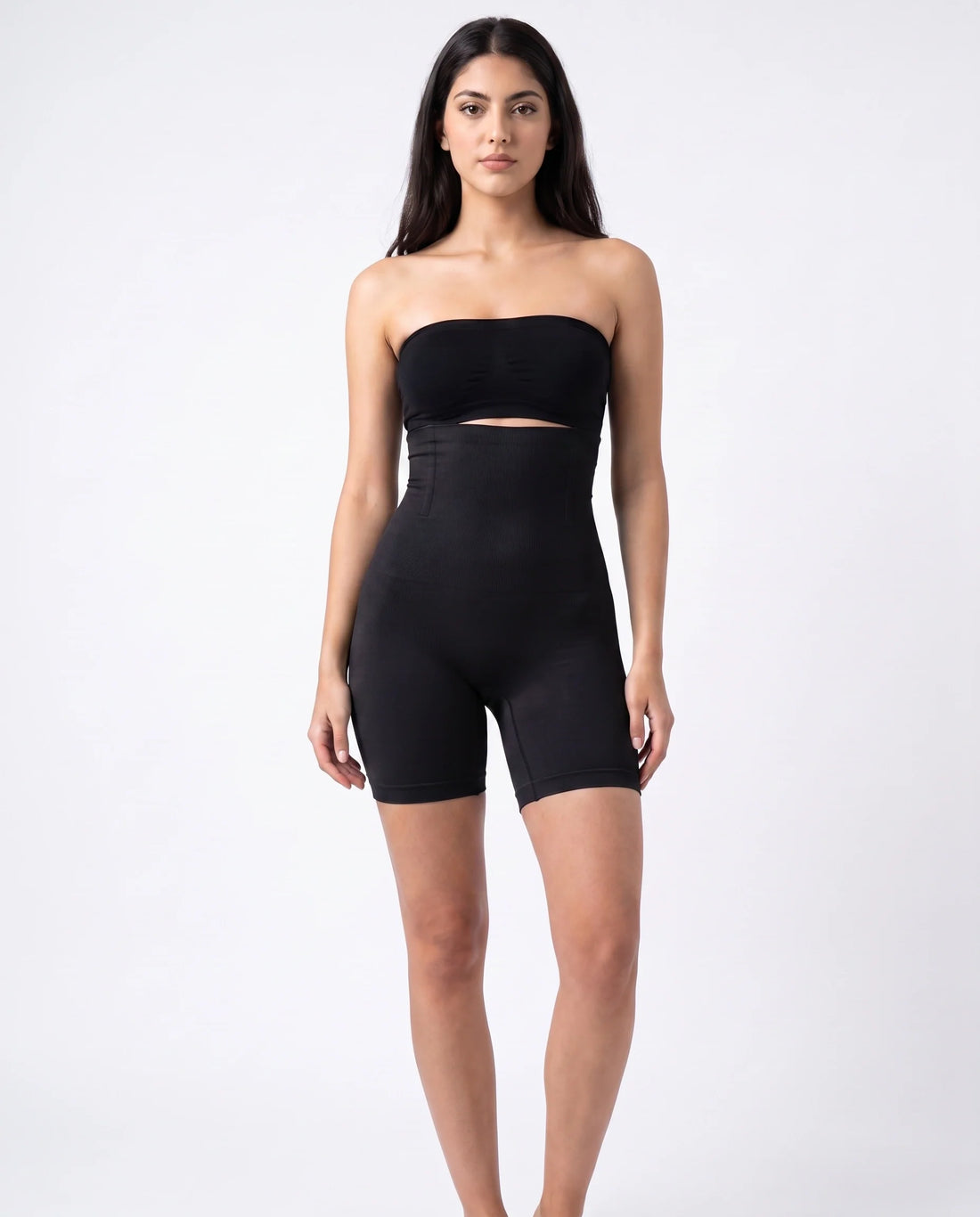 Half Body High-Waist Shaper - Black    skin
